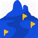 Winterpfad Kaltwetterpfad Frostiger Gehweg Symbol