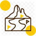 Winterpfad Kaltwetterpfad Frostiger Gehweg Symbol