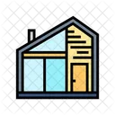 Winzige Holzerne Hutte Symbol