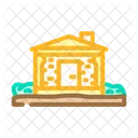 Winzige Holzerne Hutte Symbol