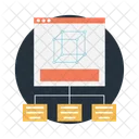 Wireframe Modular Template Icon