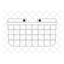 Wire grocery basket with handles  Icon