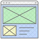 Wireframe Lineal Color Icon Icon