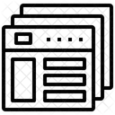 Wireframe Layout Webpage Icon
