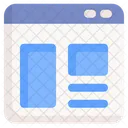 Wireframe Website Browser Icon