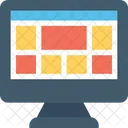 Wireframe Web Designing Icon