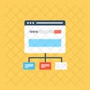 Web Sitemap Wireframe Icon