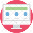 Wireframe Monitor Web Icon