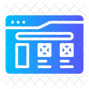 Wireframe Seo And Web Marketing Strategy Icon