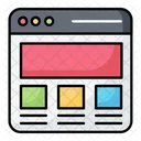 Wireframe Layout Template Icon