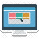 Wireframe Click  Icon