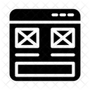 Wireframe da Web  Ícone