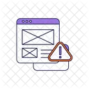 Wireframe Error Website Icon