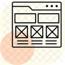 Wireframe mockup  Icon