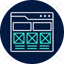 Wireframe mockup  Icon