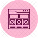 Wireframe mockup  Icon