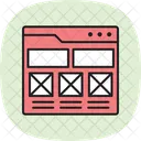 Wireframe mockup  Icon