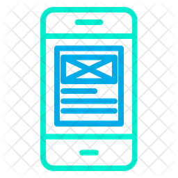 Wireframe Phone  Icon