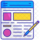 Wireframe Sketching  Icon