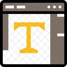 Wireframe Text  Icon