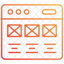 Wireframing Web Conception Icône