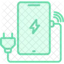 Wireless Charging Duotone Line Icon Icon