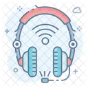 Wireless Headphones Wifi Headset Audio Device Icône