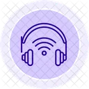 Wireless Headphones Line Icon Icon