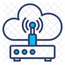 Wireless Network Cloud Storage Cloud Computing Icon