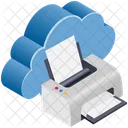 Cloud Computing Printer Icon
