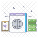 Wireless Server Network  Icon