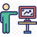 Wirtschaftsvorlesung Analytik Chartanalyse Icono