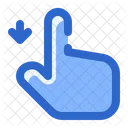 Nach Unten Wischen Finger Hand Symbol