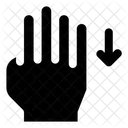 Wischen Nach Unten Hand Symbol