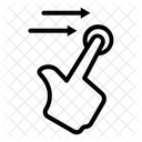Nach Rechts Wischen Geste Touchscreen Symbol