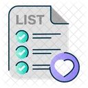 Wish List Shopping List Product List Icon