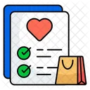 Wishlist Shopping List Paper Icon