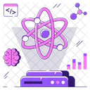 Wissenschaft Elektron Proton Symbol