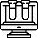 Wissenschaftlicher Computertest  Symbol