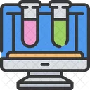 Wissenschaftlicher Computertest Online Test Online Experiment Symbol