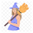 Witch Broom Witch Witch Broomstick Icon