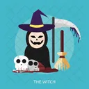 Witch Ghost Skull Icon