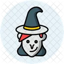 Witch Broom Hat Icon
