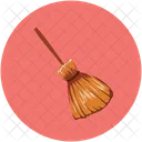 Witch Broom Halloween Icon