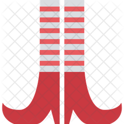 Witch Legs In Striped Socks Icon