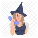 Witch Talking Female Witch Witch Costume Icon