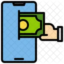 Withdraw Cash Smartphone Icon