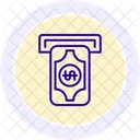 Withdraw Fund Black Outline Icon Icon