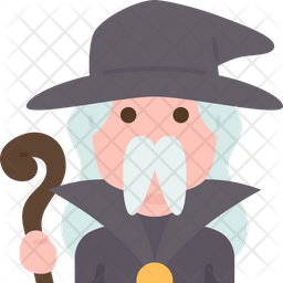 Wizard Icon - Download in Flat Style