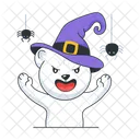 Witch Teddy Wizard Bear Halloween Bear Icon